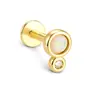 Pendientes de Hueso de Oreja de Plata de Ley S925 con Ópalo y Cabeza Plana, Venta Caliente Transfronteriza, Pendientes de Hilo de Alta Gama para Mujeres y Hombres