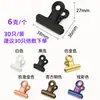 Clips metálicos engrosados suministros de oficina multifuncionales clips para fotos de 22 mm clips de cola larga de colores fuertes duraderos a prueba de óxido