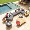 Sofá Nórdico Personalizado para Exterior Patio Impermeable Teca Cuerda Ratán Combinación Sofá Balcón Jardín Muebles de Exterior
