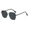 Gafas de sol de metal de moda para mujer, estilo nuevo, gafas con protección UV para hombre de cara grande, gafas de sol para conducir