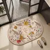 Gabinete de baño estilo americano, felpudo absorbente de puerta de tierra de diatomeas, tapete de piso antideslizante de secado rápido, tapete para entrada de inodoro, alfombra