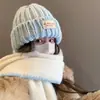 Invernaderos Hecho a Mano Parche Coreano Protección Cálida para los Oídos Lana Gruesa Islandesa Gorro para el Frío Gorro de Punto Hace la Cara Más Pequeña