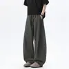 Calça Cargo Curveira Americana Masculina Primavera Verão 2026 Nova Marca Tendência Solta Retro Tendência Perna Larga Versátil Casual Calça Longa