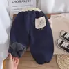Pantalones de Felpa para Bebé Felpa Fina Estilo Nuevo 2025 Otoño e Invierno Pantalones Largos de Otoño para Niños Pantalones de Chándal de Otoño Elegantes para Bebé