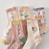 Calcetines de Estilo Lindo para Mujer, Color Sólido, Lunares, Estilo Japonés Otoño e Invierno, de Media Pantorrilla, Estilo Simple, Empalmados, Sueltos, para Maternidad, Calcetines Largos para Mujer, Venta al por Mayor