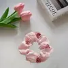Goma para el pelo tipo Camelia Estilo Francés para Mujer, Accesorio de Alto Nivel para Moño, Goma para el Pelo Estilo Ins, Banda Elástica