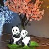 Lámpara LED con forma de oso de anime, lámpara LED luminosa con forma de árbol de bambú y forma de animal.