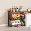 Estante de almacenamiento para cocina, de varios niveles, portátil, carrito pequeño para almacenar verduras, canastas y juguetes.