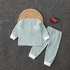 Roupa de Outono para Bebê conjunto Primavera e Outono Algodão Roupas para Ar Condicionado Roupa Íntima Longa para Bebê Roupa Íntima para Recém-nascido Cardigan Pijama Infantil
