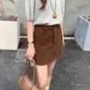 Falda Corta de Pana Off-White Ajustada a la Cadera para Mujer, Nuevo Estilo Otoño 2026, Falda Versátil de Línea A de Alta Gama Estilo Coreano
