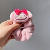 Acessórios Haileyue Desenho Animado Coelho Fofo Cachorro Branco Plush Elástico de Cabelo para Mulheres Versátil Scrunchie Peludo