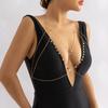 Joias Transfronteiriças Europeias e Americanas Corrente de Peito Biquíni Borla Cruz Boate Halter Praia Corrente de Corpo Feminina Elementos Sexy