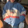 Sudadera con Capucha de Vellón de Cangrejo de Cinco Paneles para Otoño e Invierno para Mujer, Estilo Coreano Holgado Modelo Nuevo para Estudiantes Femeninas y Parejas, Comercio Exterior del Sudeste Asiático
