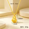 Collar Transfronterizo de Oro Arena Vietnamita Escama de Dragón Forma de Corazón Tendencia Asiática del Sudeste Chapado en Cobre Dorado Dorado Imitación Calabaza Joyería Duradera que no se Desvanece
