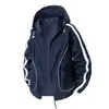 Chaqueta de piel nueva de verano para hombre, corte holgado, patchwork, ropa de protección solar para exteriores, estilo de pareja a la moda, chaqueta fina con capucha
