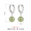 Nuevos aretes de plata de ley 92 con jade natural Hetian para mujer, diseño de cara cortada, moda, diseño personalizado, regalo de Navidad
