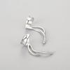 Pendientes de clip de oreja de plata de ley 925 para mujer, estilo europeo y americano, con personalidad de alto nivel, populares en Internet.