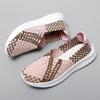 Zapatos planos para mujer de talla grande tejidos a mano con banda elástica tejidos a mano zapatos para mujer zapatos planos casuales de talla grande