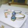 Pulseira Concha Borboleta Feminina Primavera e Verão Design de Nicho Pulseira de Luxo Leve para Namoradas Estudantes Pulseira de Pérola de Água Doce Genuína
