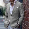 Blazer de comercio exterior a medida de un solo botón con dos botones y bolsillo grande para hombre, chaqueta de traje casual a cuadros de corte ajustado