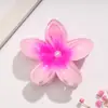 Grampo de Cabelo Flor Bauhinia Simulada e Flor de Ovo Pérola Grampo Tubarão Clipe de Cabeça Médio Coreano Clipe de Rabo de Cavalo Grampo de Disco