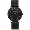 Relógio com Pulseira de PU Wish Novo Modelo Feminino PV Moda Pulseira de Aço Inoxidável Ouro Rosa Atacado Logotipo Personalizado Mostrador Grande Relógio de Pulso