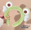Diadema de rana linda saludando diadema para lavarse la cara pinza para el pelo de maquillaje femenina tocado para adulto accesorio para el pelo divertido de dibujos animados para niños femenino