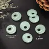 Novo Estilo Chinês Fivela Ping An Acessórios de Vidro Fivela Ping An de Jade Sintético Topázio de Jade Branco Colar Fivela de Princesa Pingente DIY Pingente