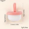 Cepillo para polvo de borde posterior con pretratamiento para uñas con forma de anillo, botón de dedo, cepillo fino y suave, herramienta para barrer uñas en gris
