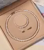 Collar de Perlas de Agua Dulce Naturales de Zhuji para Mujer Conjunto de Perlas Auténticas Cadena para Clavícula Regalo para Mamá Día de la Madre Venta al por Mayor