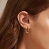 Aretes de círculo de borla francesa de tubo hueco retorcido de plata esterlina 925 transfronterizos, ins de personalidad exagerada, joyería de oreja de lujo ligero