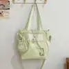 Mochila soft girl muito estilosa, mini bolsa mini ins, conjunto de mochila de duas peças para estudantes universitárias para passeios de primavera