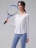 Top de yoga fino y de espalda abierta para mujer, corte holgado, transpirable y que absorbe el sudor, adecuado para el uso diario, correr y entrenamiento de yoga.