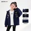 Abrigo para Niñas Otoño 2026 Nuevo Conjunto de Otoño Estilo Dulce y Fresco para Niñas Pequeñas Chaqueta con Capucha y Cremallera Ropa de Exterior para Niños