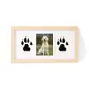 Moldura de Foto Triptych com Impressão de Tinta de Patinha de Animal de Estimação, Moldura de Mesa com Impressão de Patinha de Gato, Cruzada de Fábrica Comemorativa para Cachorro, Moldura de Foto Comemorativa para Animal de Estimação