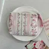 Bolsa Cosmética Linda Azul Caricatura Mini Billetera Algodón Puro Bolsa Pequeña de Tela Auriculares Lápiz Labial Bolsa de Almacenamiento Portátil