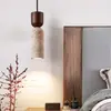 Lámpara de Diseñador para Mesita de Noche de Dormitorio Estilo Antiguo Transfronteriza, Lámpara Colgante de Línea Larga para Vestíbulo