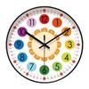 Reloj de Pared Ultra Silencioso 6365 para Habitación Infantil Educación Temprana Aprendizaje Reloj Silencioso Aula de Preescolar Reloj Estudiante Reconocimiento Reloj de Cuarzo