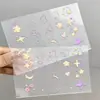80 adesivos de transferência graffiti 3D simples e sonhadores desenhados à mão, adesivos decorativos para caderno estilo ins com line art fofo