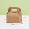 Caja Portátil West Point Papel Kraft Horneado Corte Mu Si Caja de Empaque para Postres Caja de Empaque para Té de la Tarde Caja para Crujiente de Nieve
