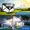 Lámpara de Pared Solar Nueva Transfronteriza con Emisión de Luz por Cuatro Lados, Lámpara con Sensor de Movimiento Corporal de Tres Funciones, Iluminación Moderna para Jardín Exterior