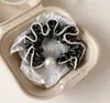 Goma para el pelo de lunares florales de alta elasticidad, Elegante y a la moda, Cuerda para coleta de pelo duradera, Goma elástica