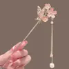 Accesorios florales para el cabello de estilo chino tradicional para mujer, adecuados para primavera y verano, incluyendo pasadores, adornos para el cabello y pasadores adornados con borlas para peinados de Hanfu y cheongsam, vendidos al por mayor