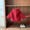 Ropa de Invierno de Algodón para Bebés Hombres y Mujeres, Nuevo Conjunto Festivo de Dos Piezas Engrosado para Bebés de Un Año para el Año Nuevo