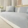 Almofada de Sofá de Veludo Cotele Cotele Estilo Simples 2026 Novo Outono/Inverno Capa de Sofá para Sala de Estar Antiderrapante Resistente a Arranhões de Gato Almofada de Assento