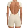 Venta al por mayor de Ropa de Yoga Transfronteriza, Mono Deportivo Ajustado sin Espalda Ajustable para Mujer, Ropa Adelgazante para Pilates y Fitness Dropshipping