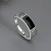 Anillo de Resina Nuevo de Personalidad Retro Versátil con Patrón de Dragón para Hombres Diseño de Nicho Abierto Ajustable Anillo Creativo