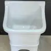 Pia de Lavar Chão para Uso Doméstico, Varanda Externa, Estilo Banheiro, Pia de Cerâmica para Lavar Chão, Pia Pequena para Lavar Chão, Tanque para Lavar Chão