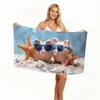 Toalla de Playa Personalizada con Patrón Impreso Digitalmente Microfibra Absorbente Toalla Deportiva Regalo Toalla Personalizada