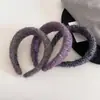 Faixa de Cabeça de Lã de Alta Qualidade para Outono e Inverno, com Aba Larga, Feminina e Versátil, Faixa de Cabeça Alta para Sair, Grampo de Cabelo